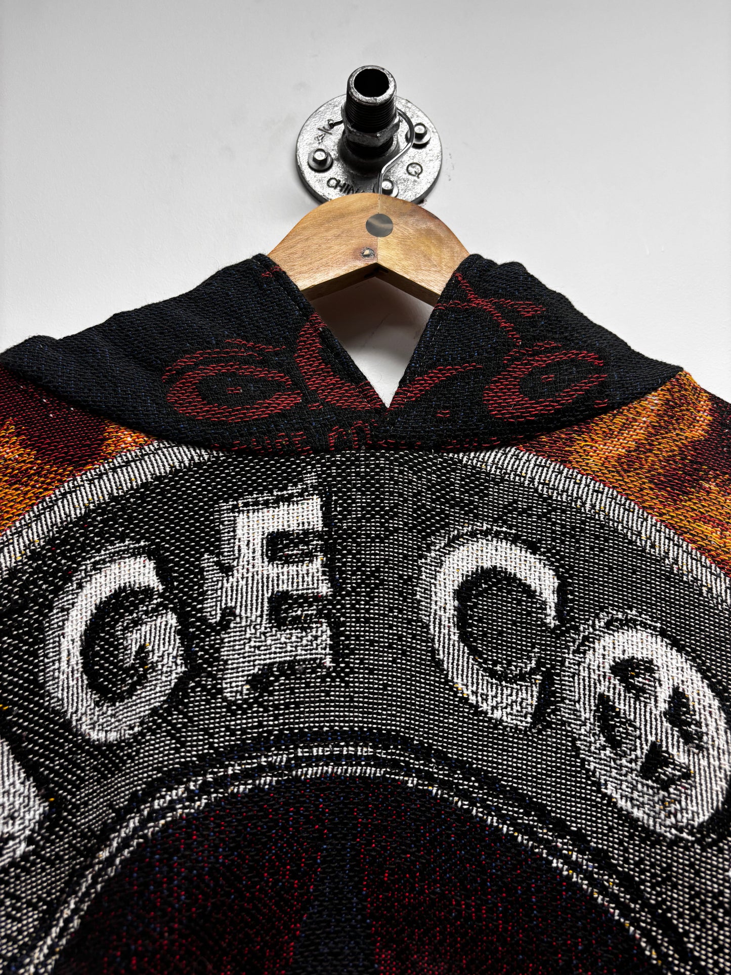 UPCYCLED ORANGE COUNTY CHOPPERS RUG HOODIE (XL)