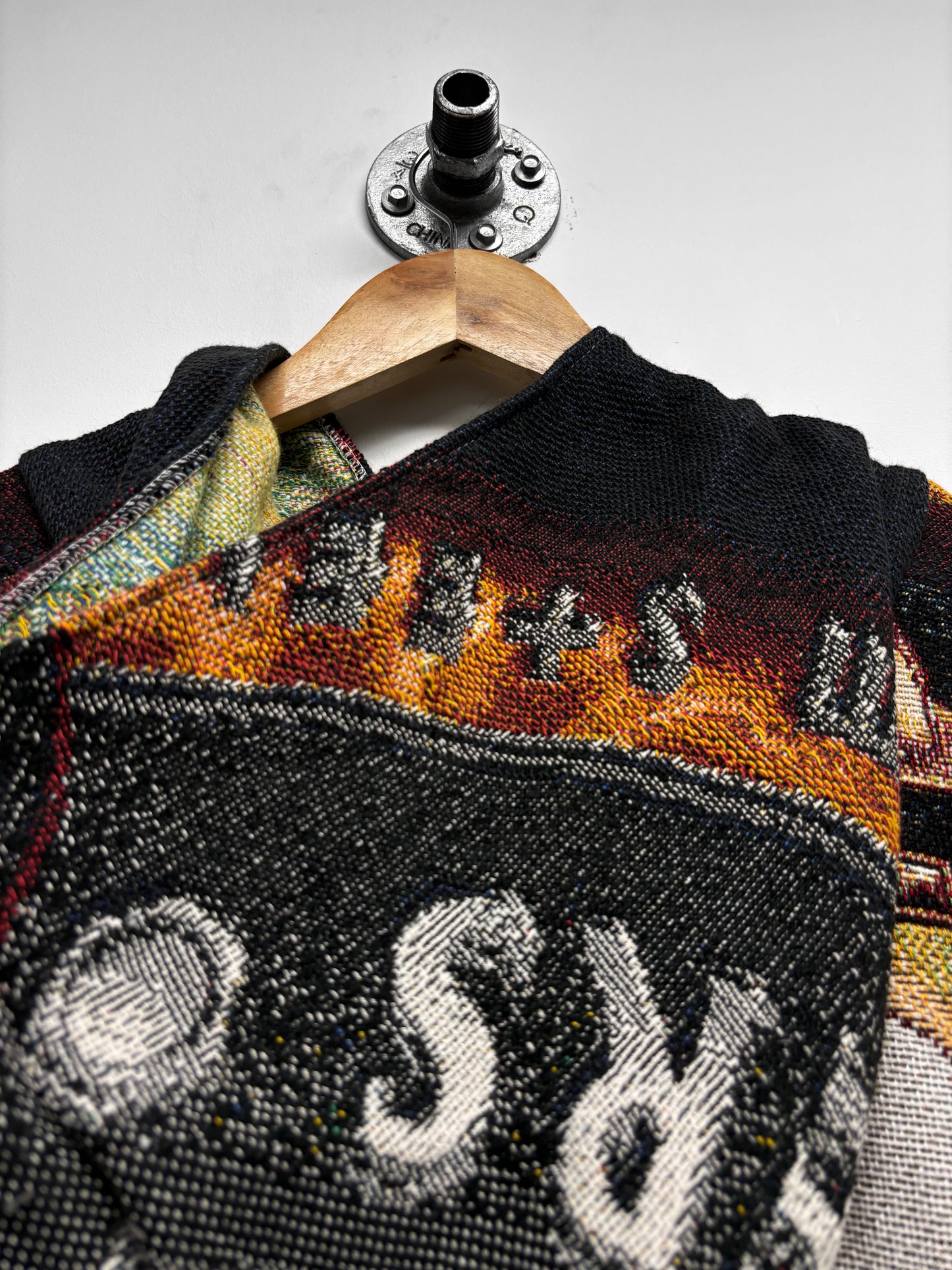 UPCYCLED ORANGE COUNTY CHOPPERS RUG HOODIE (XL)