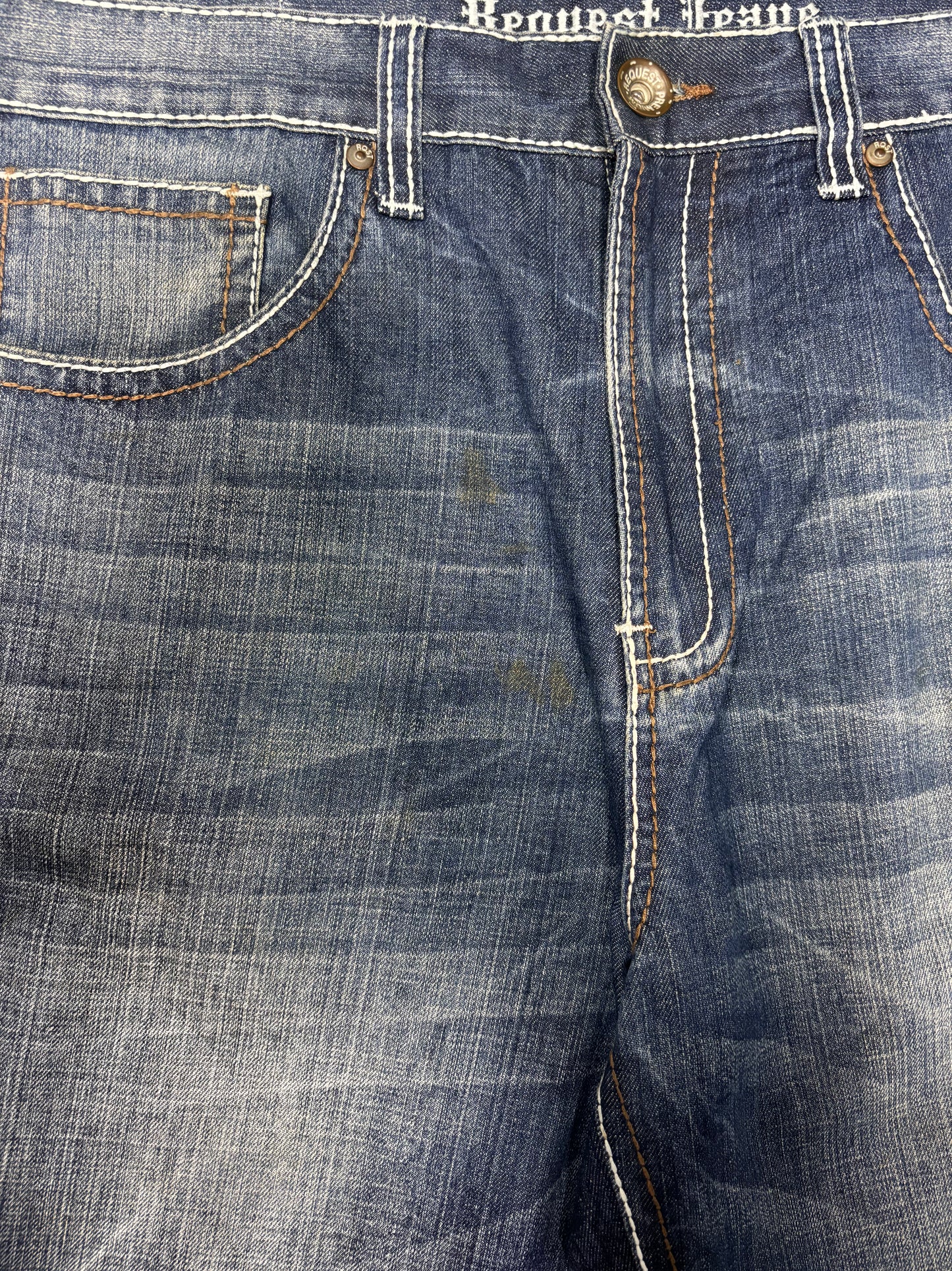 VINTAGE EMBROIDERED JORTS (36")