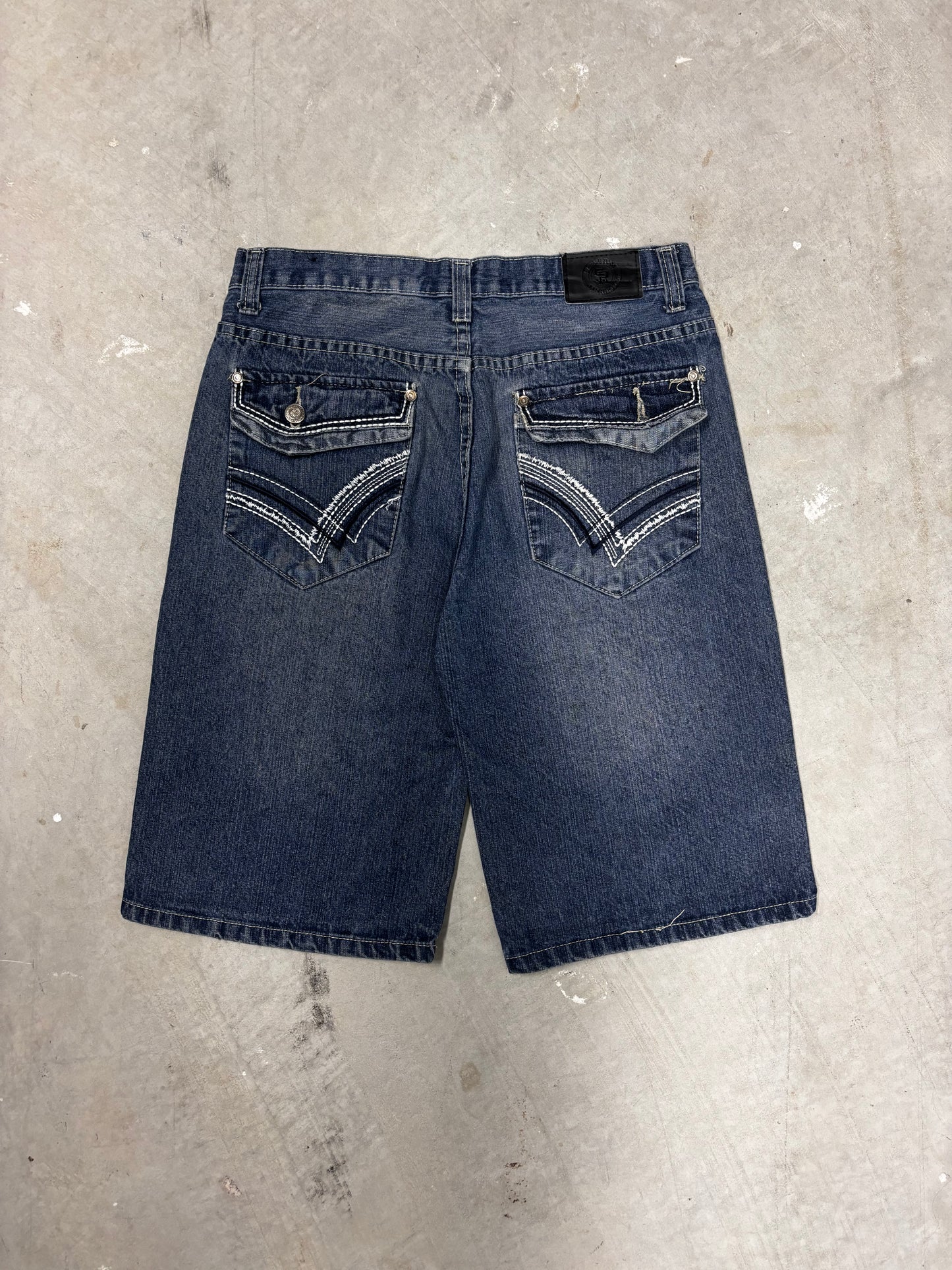 Y2K EMBROIDERED JORTS (32")