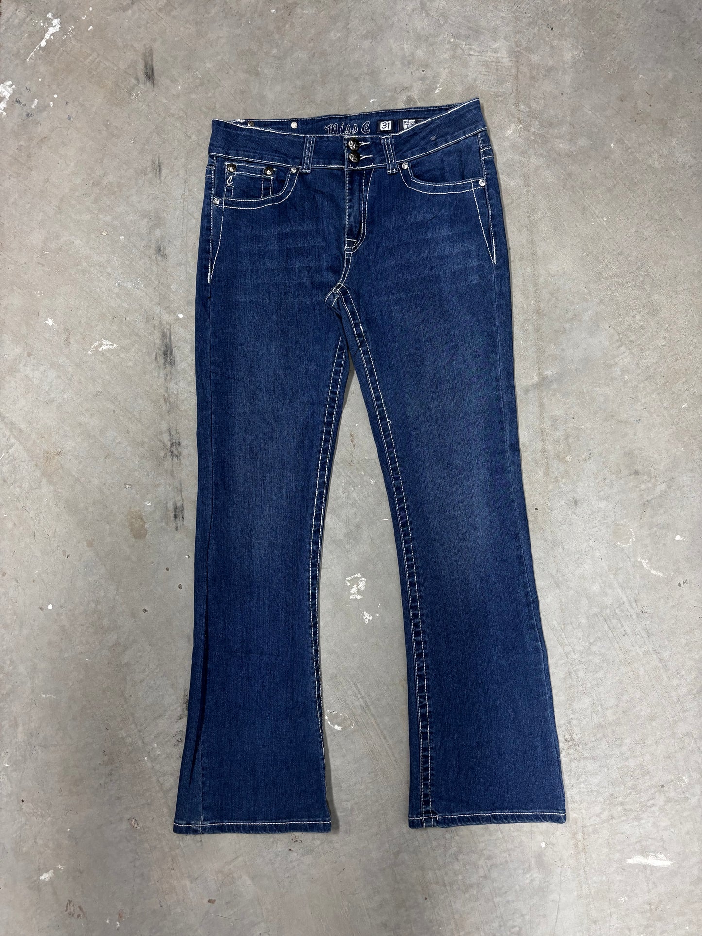 VINTAGE BOOT CUT EMBROIDED JEANS (31")