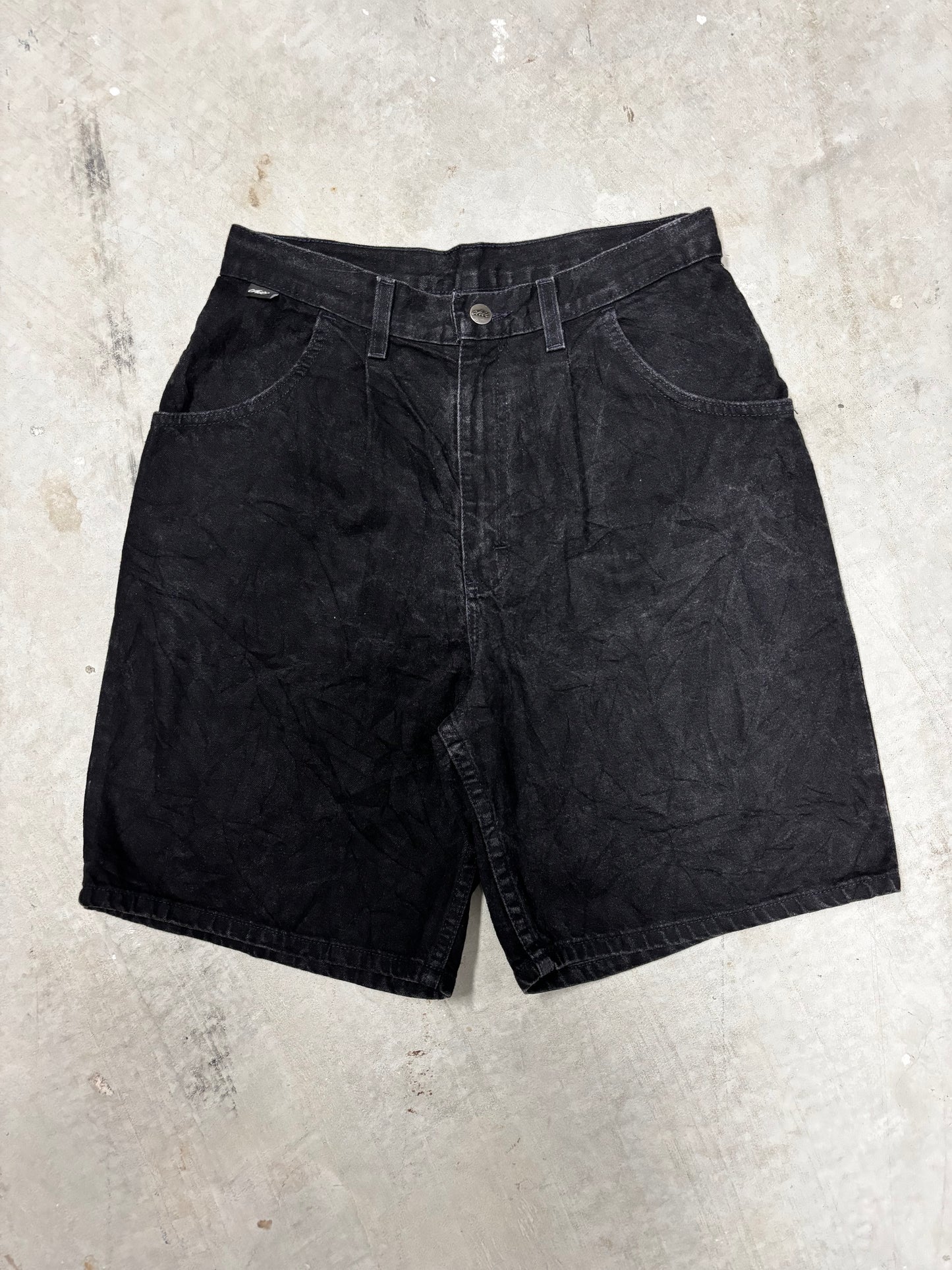 VINTAGE BLACK DENIM JORTS (30")