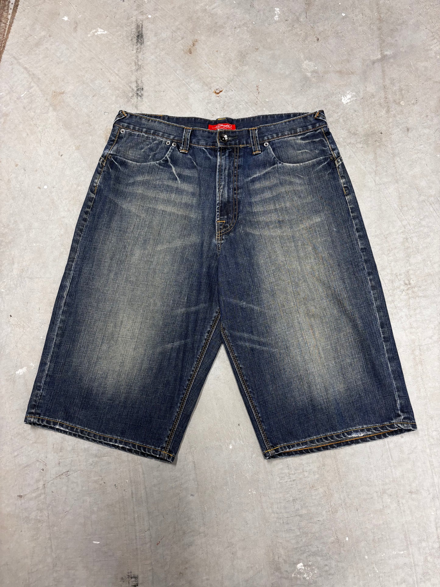 VINTAGE ED HARDY DENIM JORTS (36")