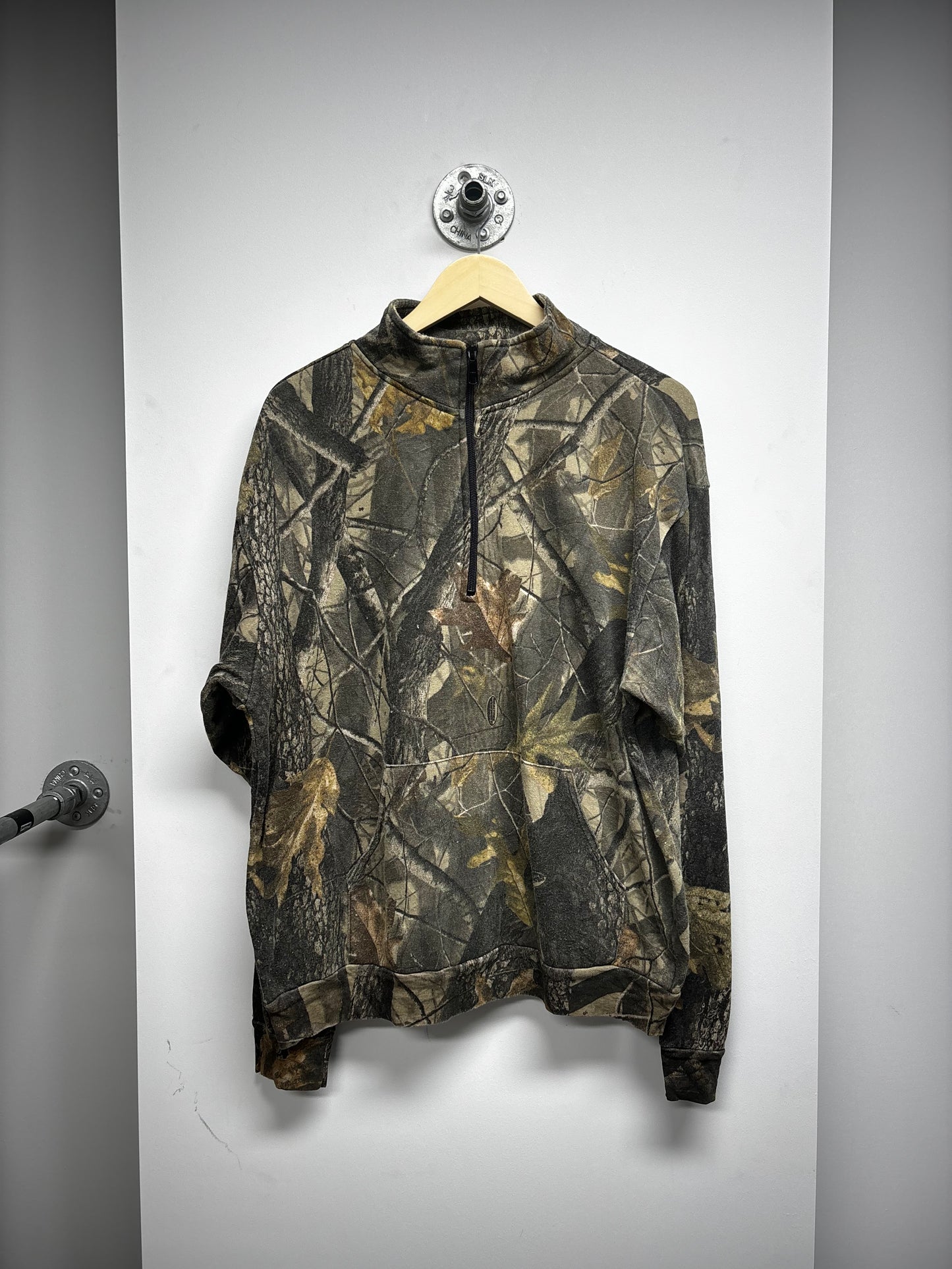 VINTAGE REAL TREE QUARTER ZIP JUMPER (L)