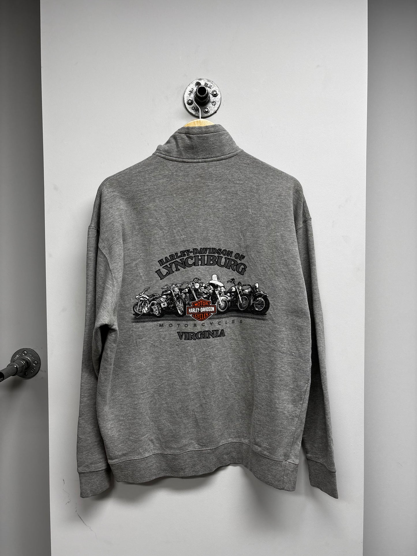 VINTAGE HARLEY DAVIDSON QUARTER ZIP JUMPER (M)