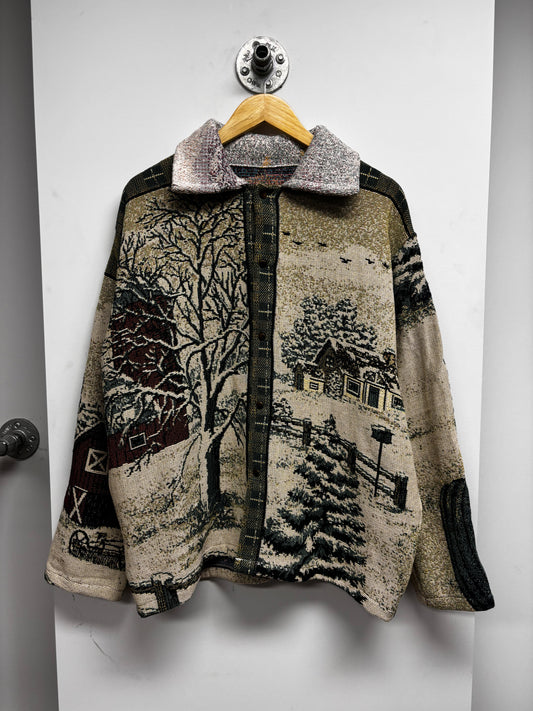 UPCYCLED RUG JACKET (L)