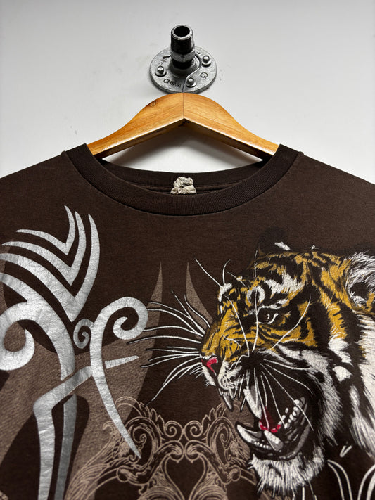 Y2K TIGER GRAPHIC TSHIRT (L)