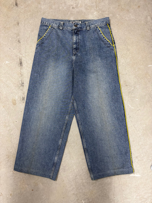 VINTAGE BAGGY LINED DENIM JEANS (37")