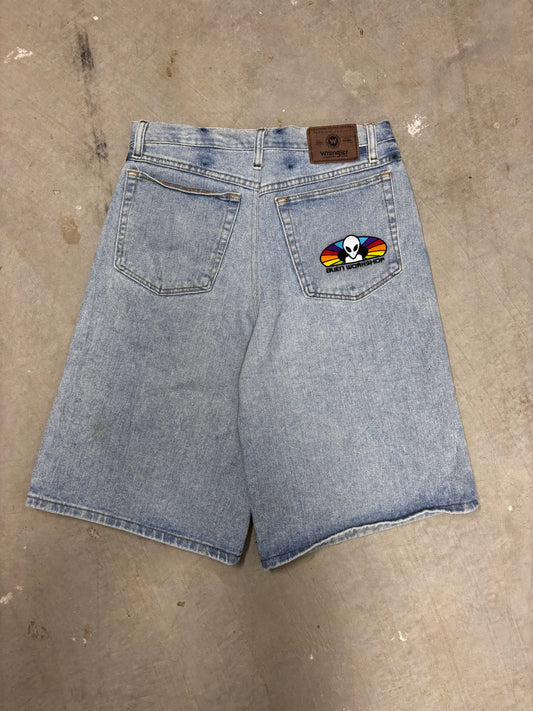 WRANGLER ALIEN WORKSHOP EMBROIDED JORTS (30")