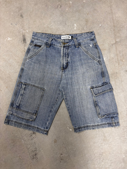 VINTAGE PLAYBOY EMBROIDED JORTS (30")